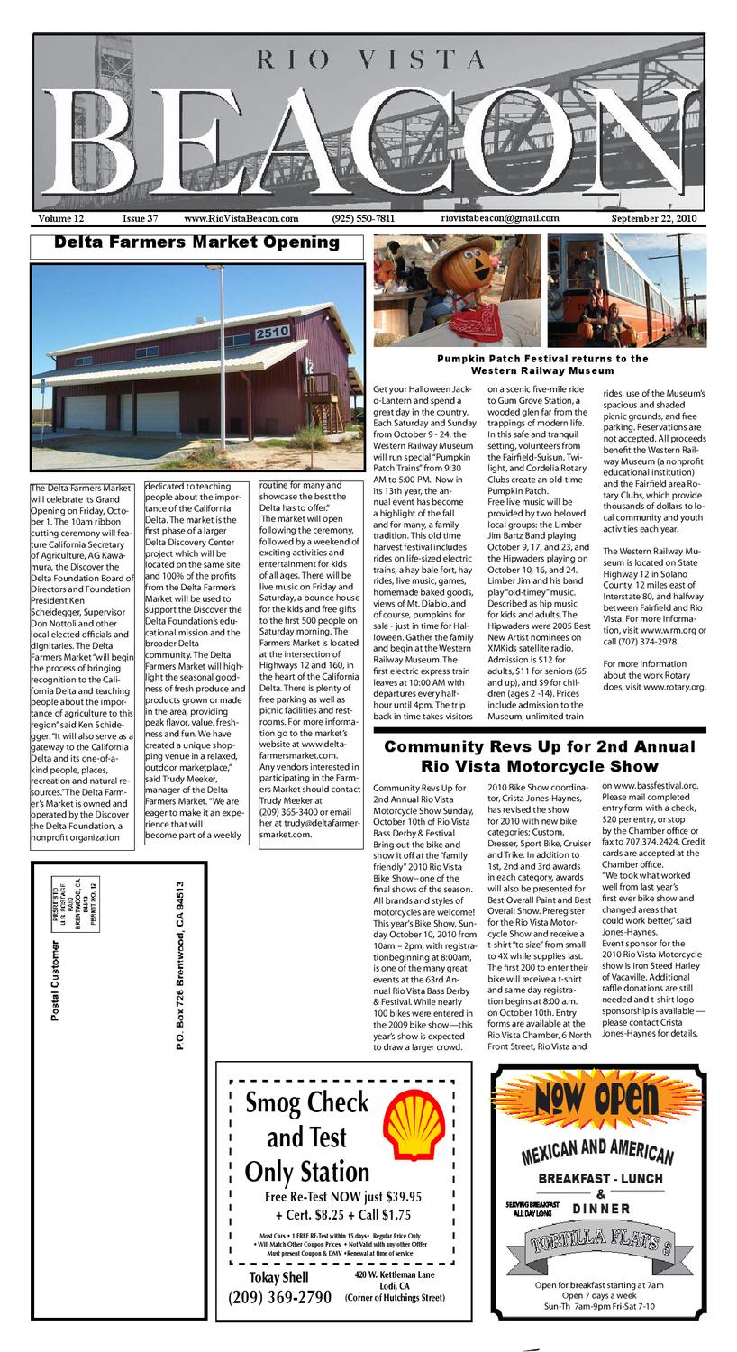 Rio Vista Beacon Newspaper by liz litaea issuu