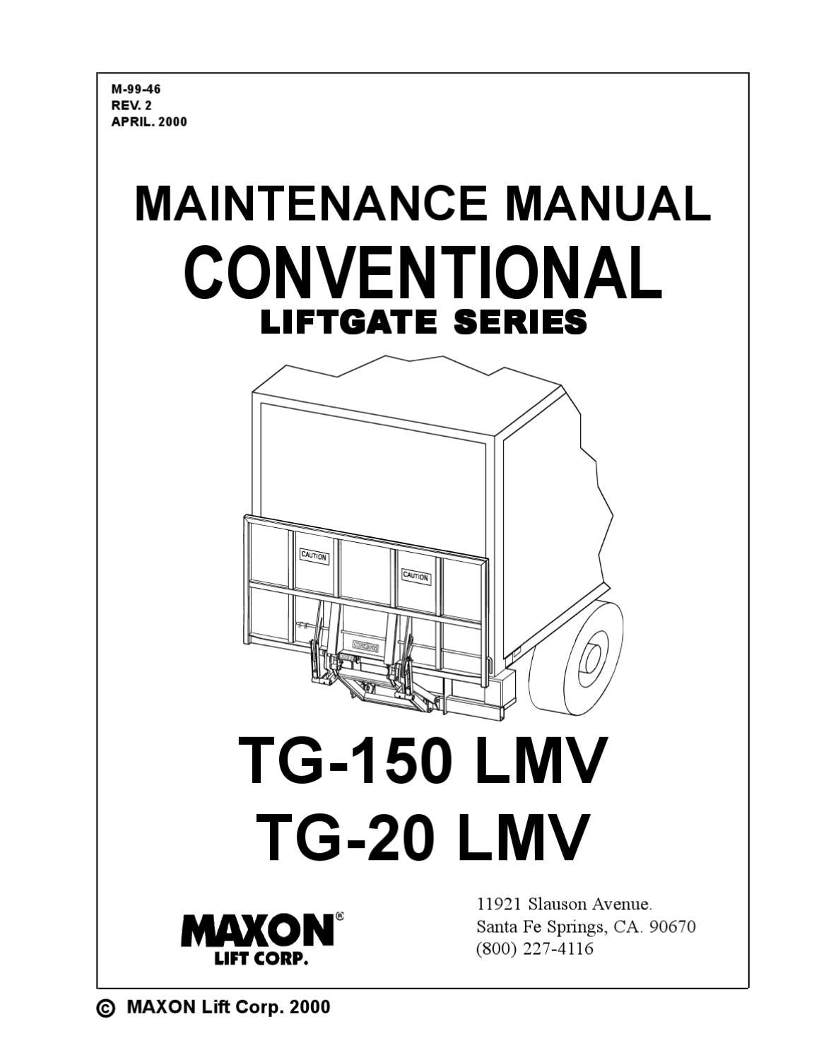 Maxon TG Series Liftgate by THE Liftgate Parts Co. - issuu