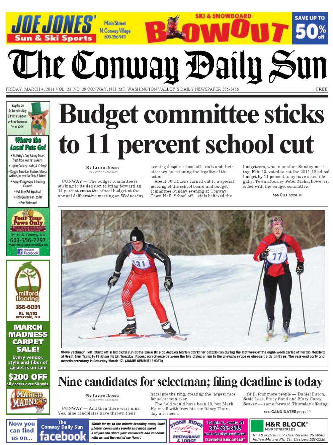 The Conway Daily Sun Friday March 4 2011 By Daily Sun Issuu The Conway Daily Sun Friday March 4 2011 By Daily Sun Issuu