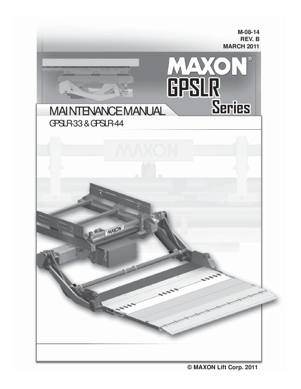 Maxon GPSLR Series Liftgate by THE Liftgate Parts Co. issuu