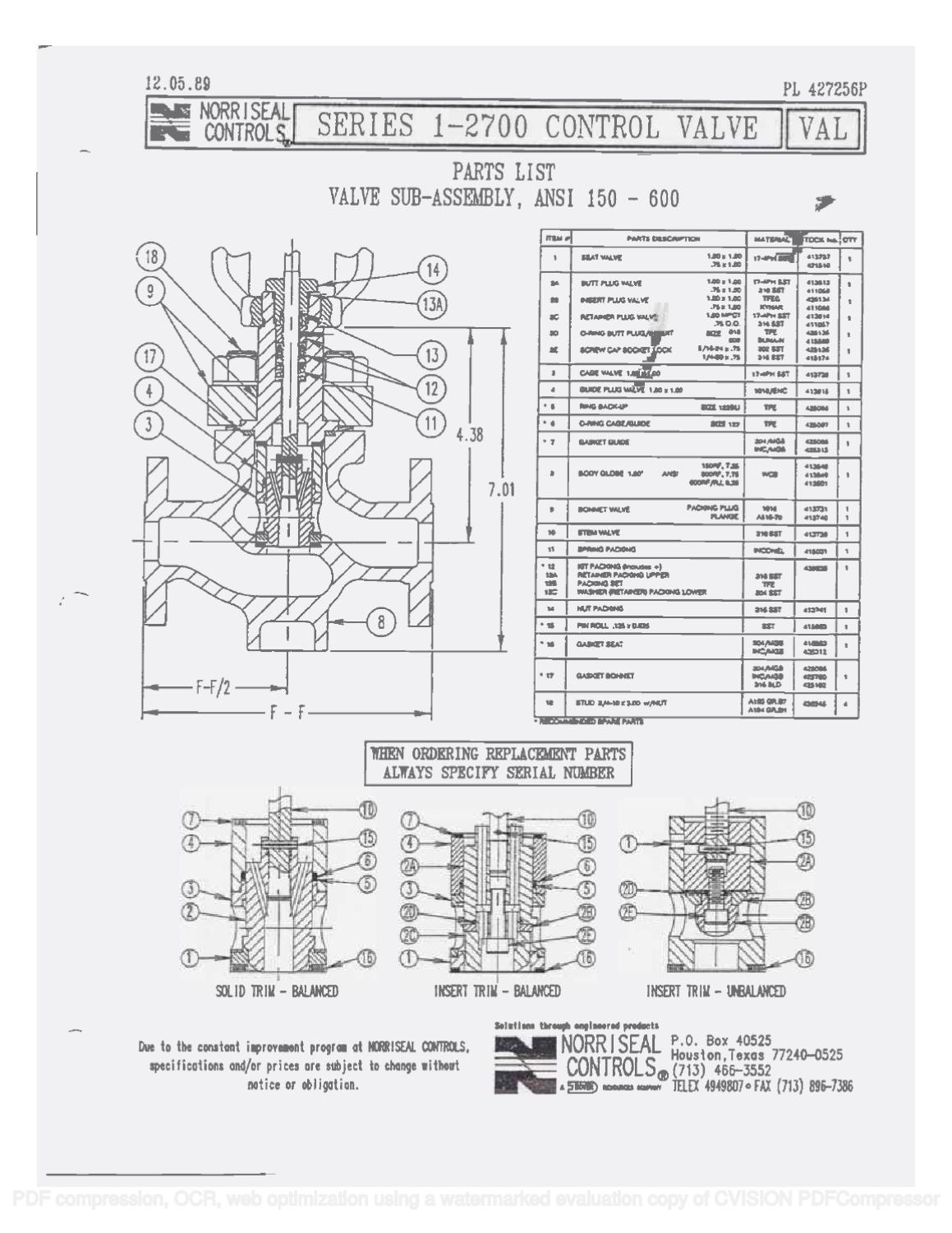 2700 Parts List U0026 Schematic By Rmc Process Controls