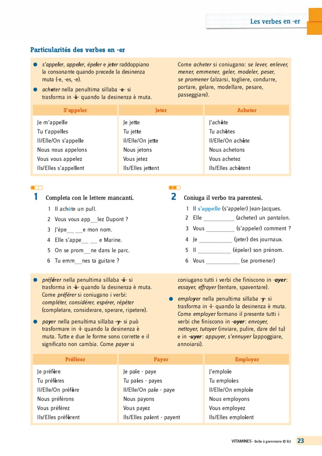 Verbo payer y essayer