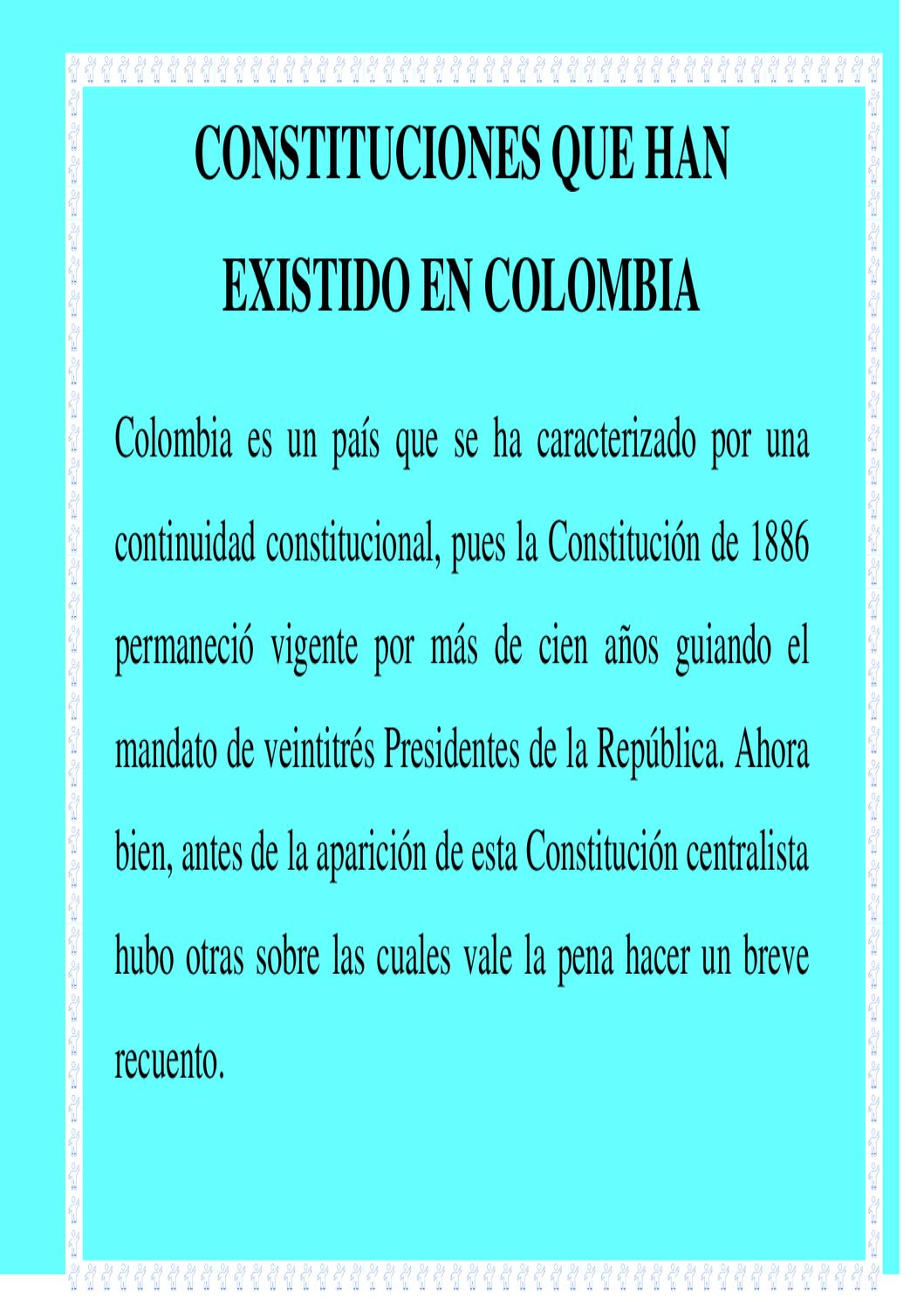 HISTORIA DE LAS CONSTITUCIONES historia de las constituciones:
