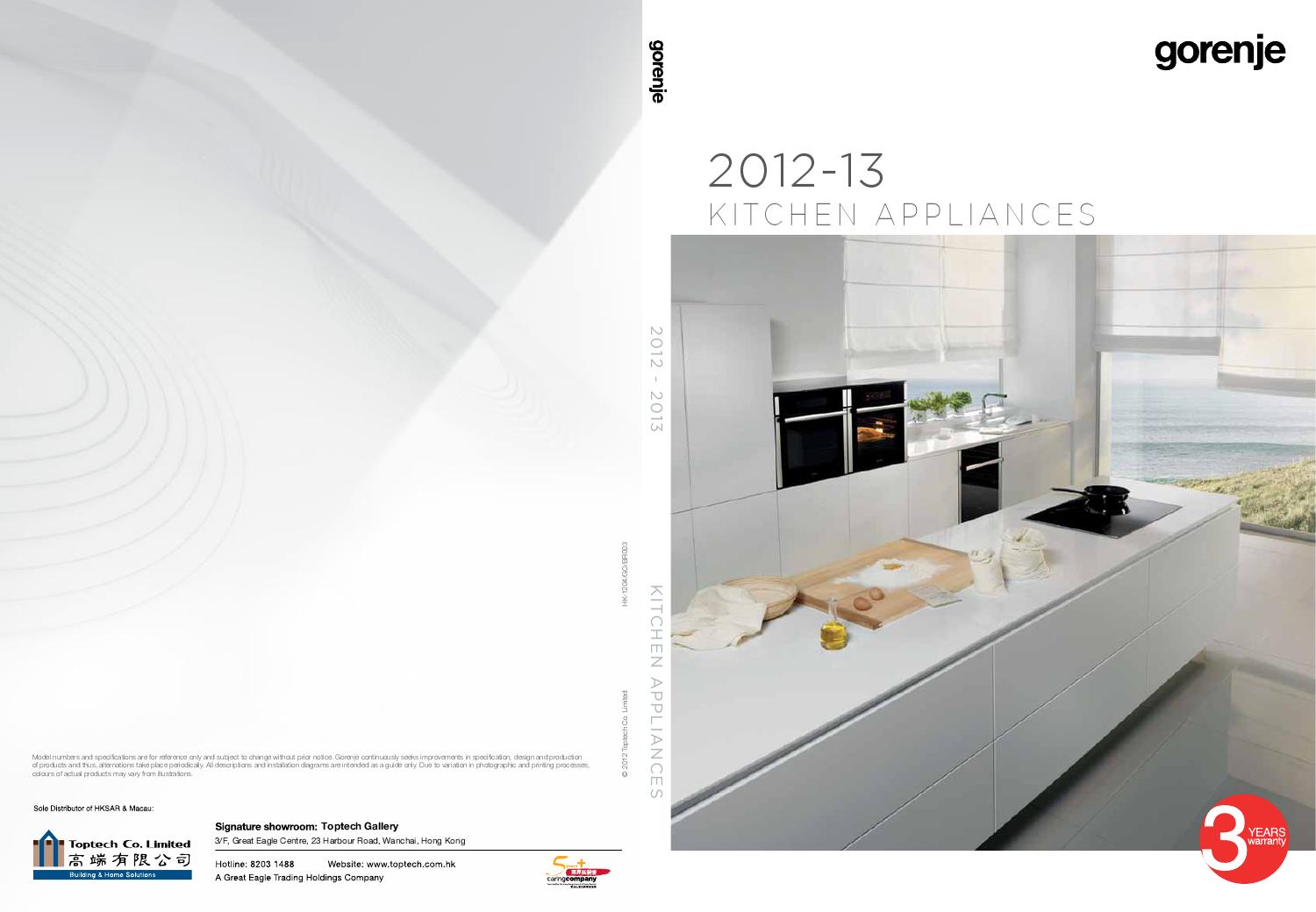 Hong Kong Kitchen appliances catalogue by Gorenje d.d. (page 1) issuu