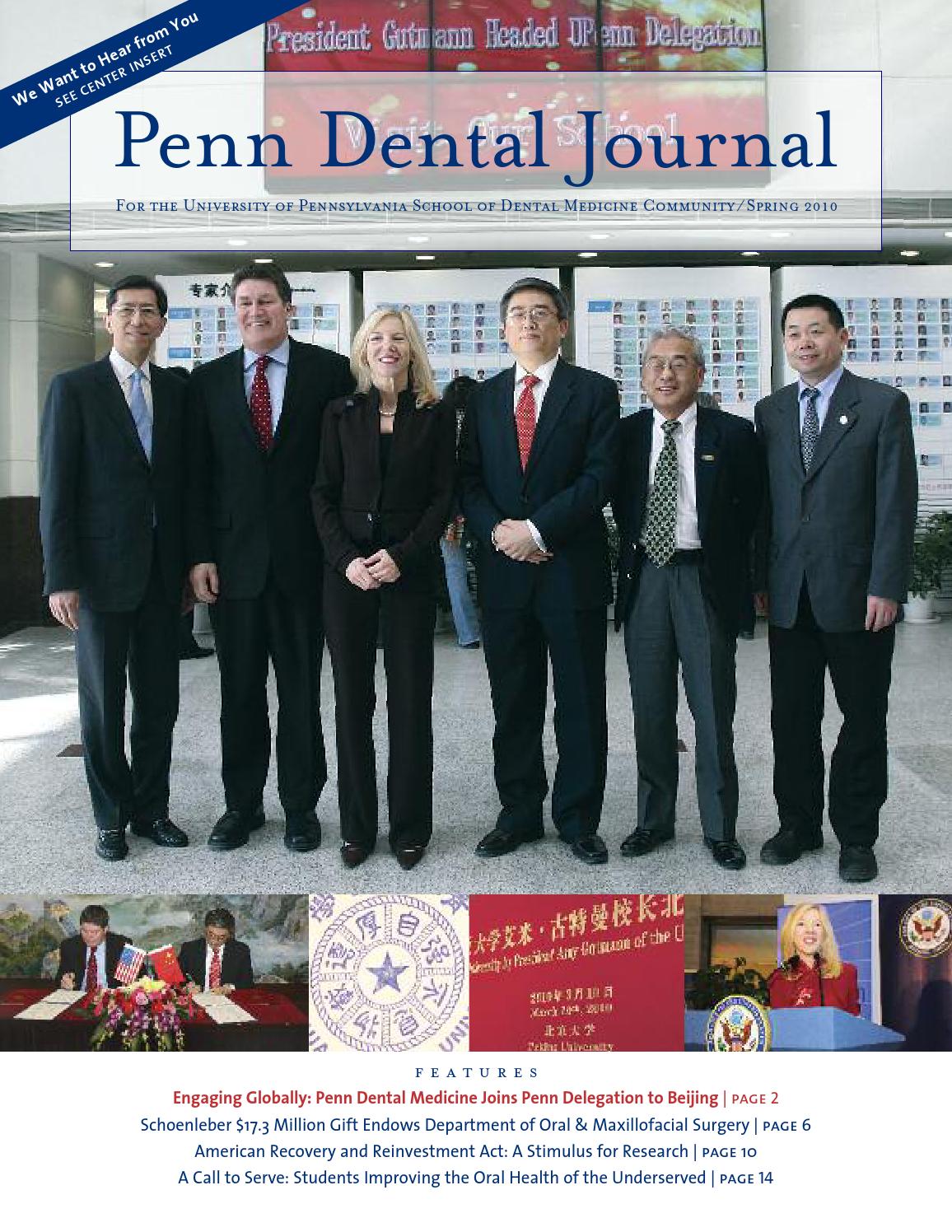 Penn Dental Journal Spring 2010 by Penn Dental Medicine