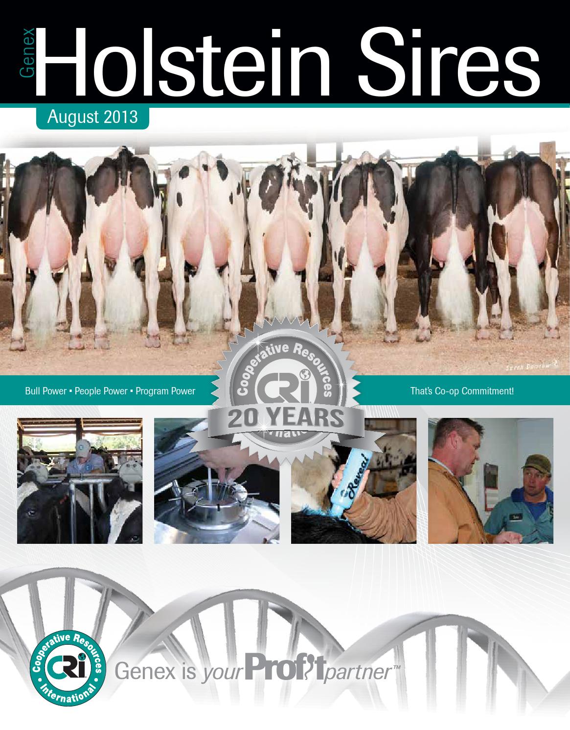 August 2013 Holstein Sire Catalog by Genex Cooperative, Inc. issuu