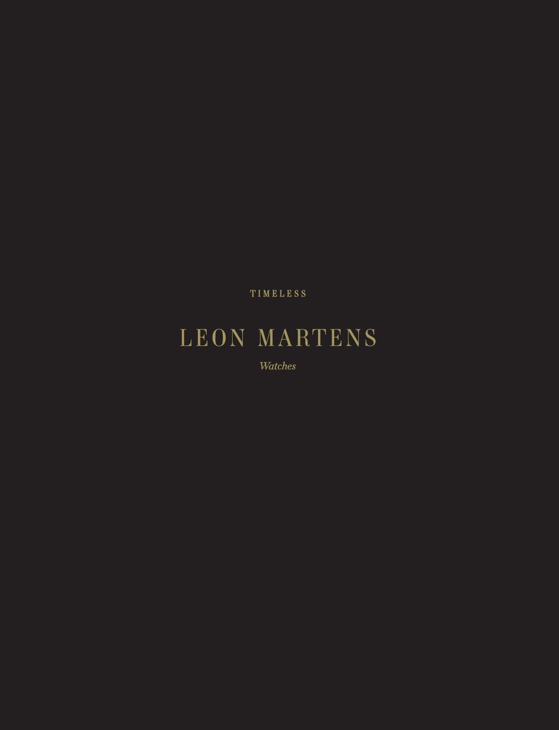 Leon martens timeless watches 2014 by leon martens issuu Moderne keuken met kookeiland en contra