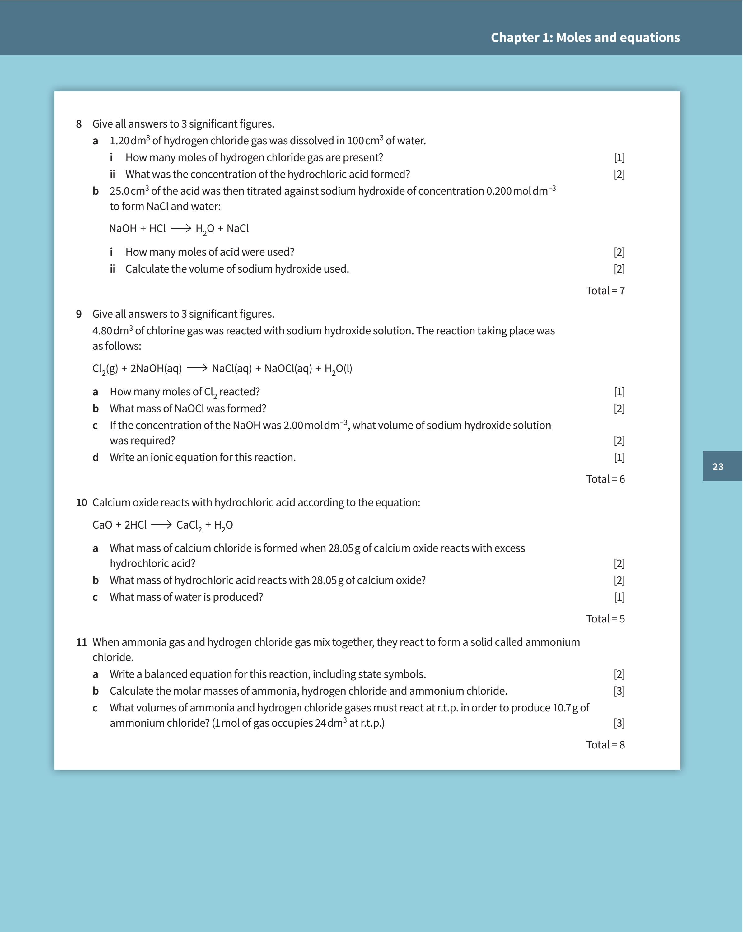 Balanced Symbol Equation For The Reaction Of Calcium Oxide And Cambridge International As And A Level Chemistry Coursebook With