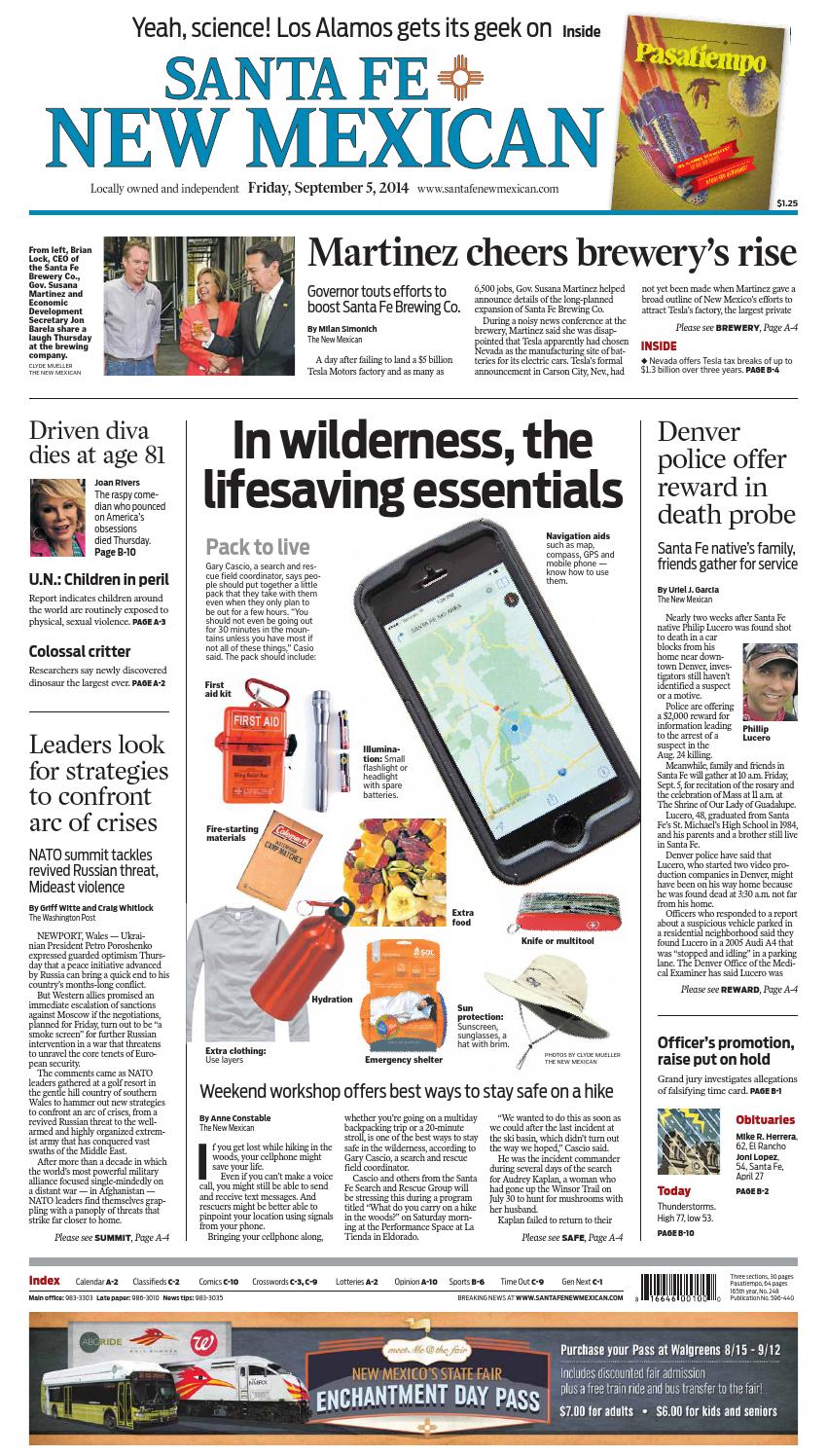 Santa Fe New Mexican Sept 26 2014 By The New Mexican Issuu Santa Fe New Mexican Sept 26 2014 By The New Mexican Issuu