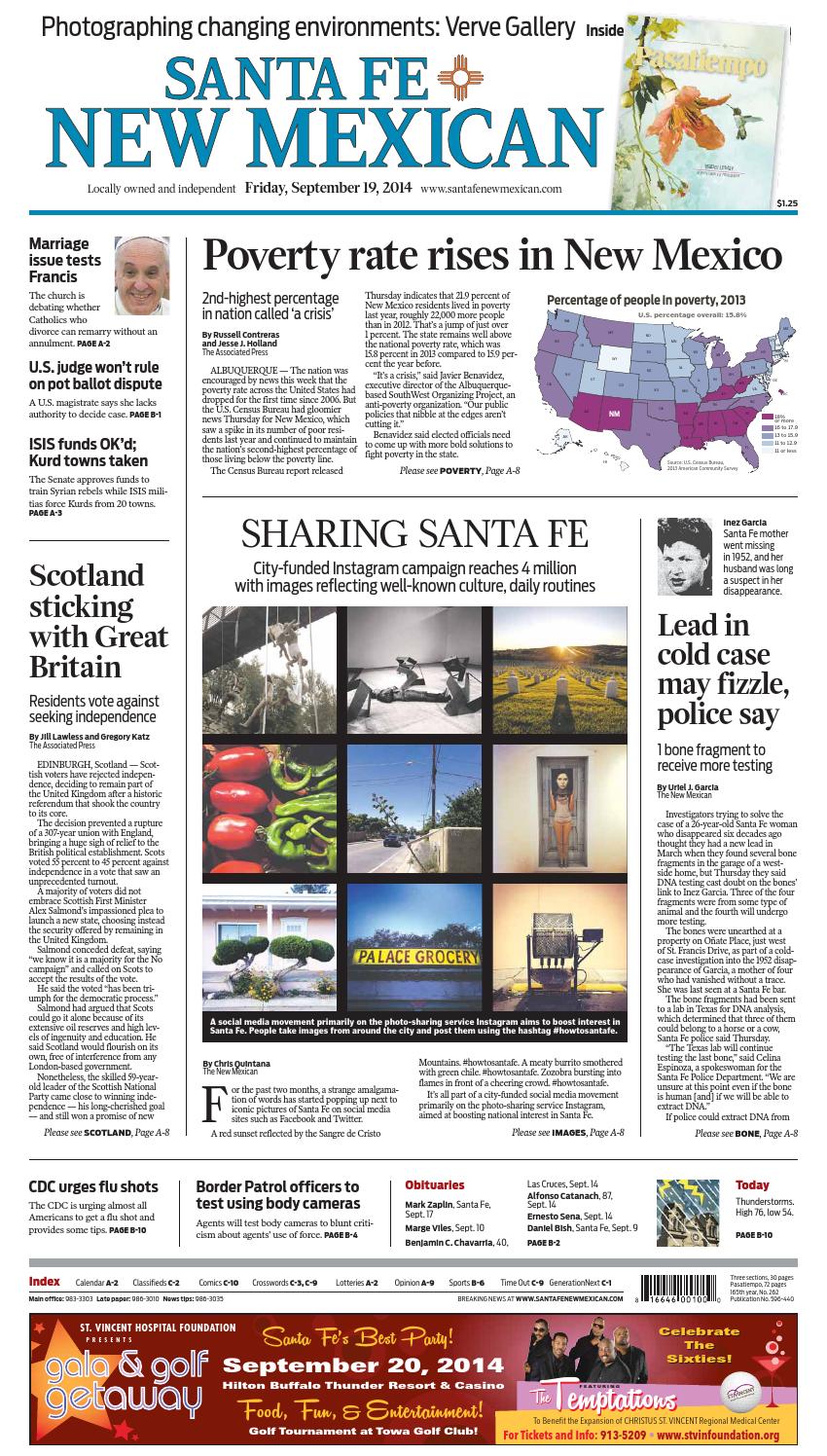 Santa Fe New Mexican Sept 26 2014 By The New Mexican Issuu Santa Fe New Mexican Sept 26 2014 By The New Mexican Issuu