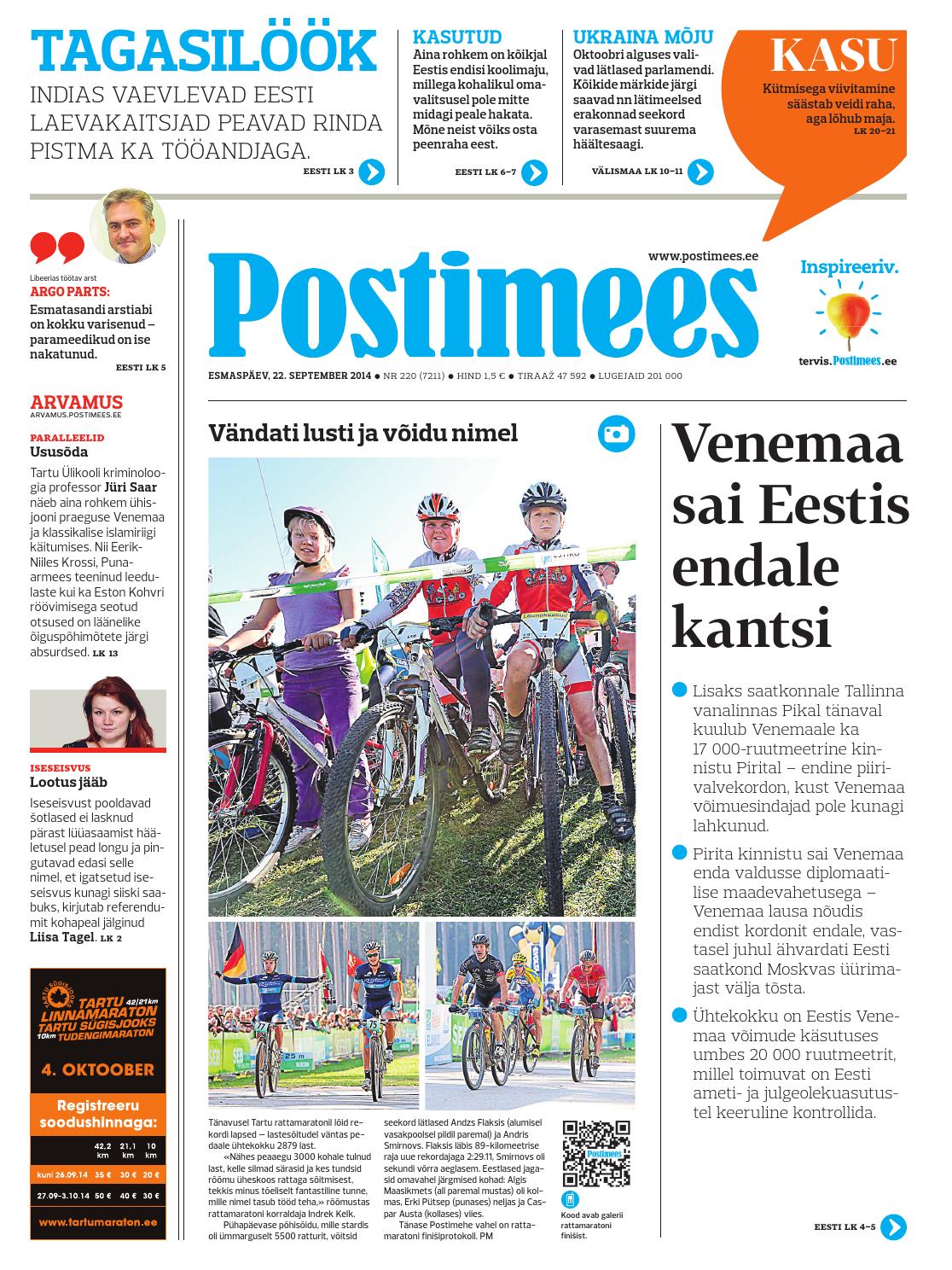 Postimees 22 09 2014 by Postimees - issuu