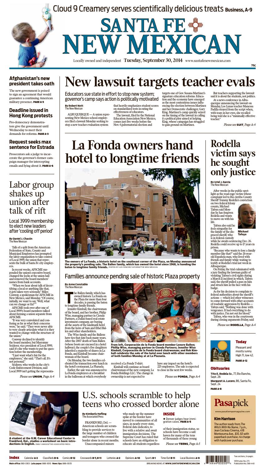 Santa Fe New Mexican Sept 26 2014 By The New Mexican Issuu Santa Fe New Mexican Sept 26 2014 By The New Mexican Issuu