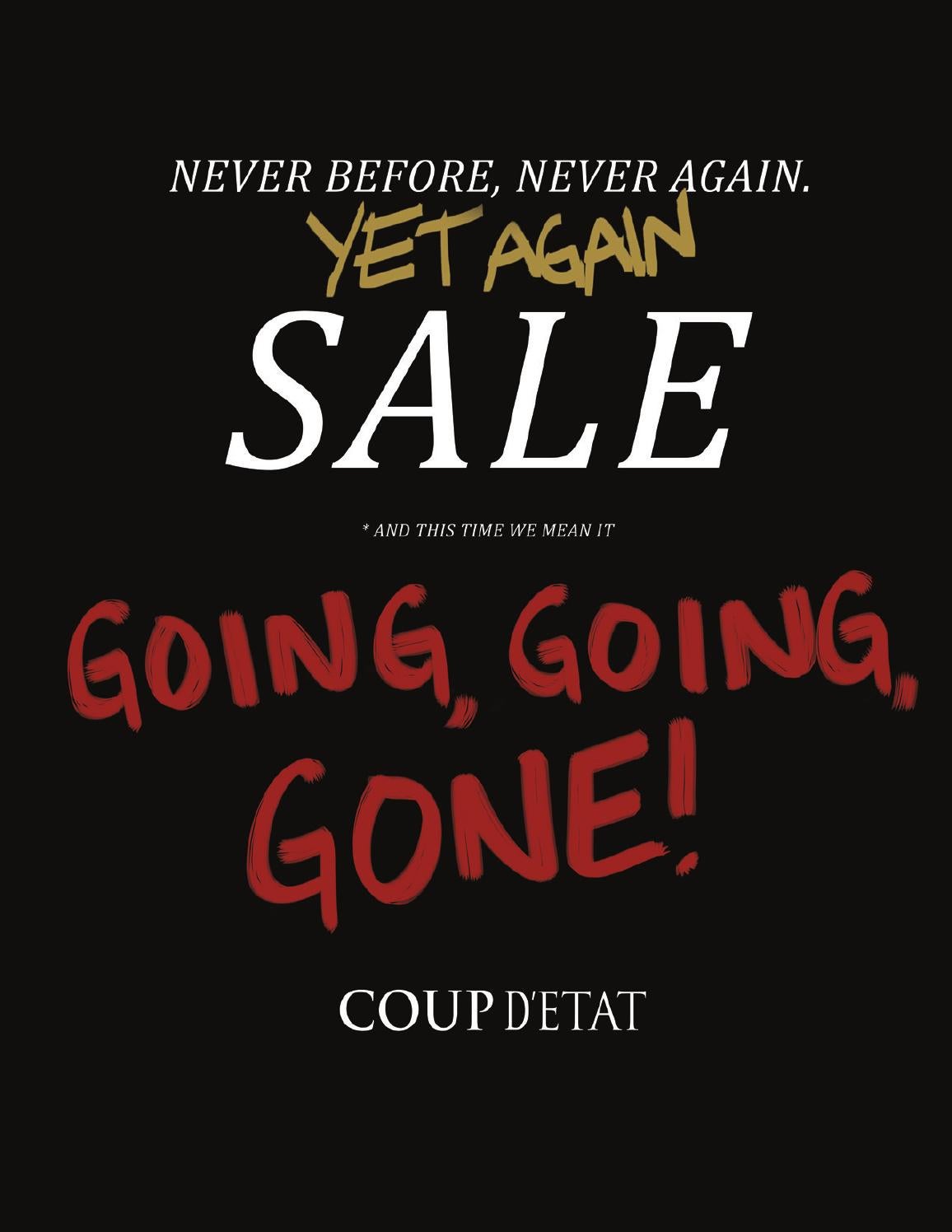 Going, Going, GONE! by COUP D’ETAT - issuu