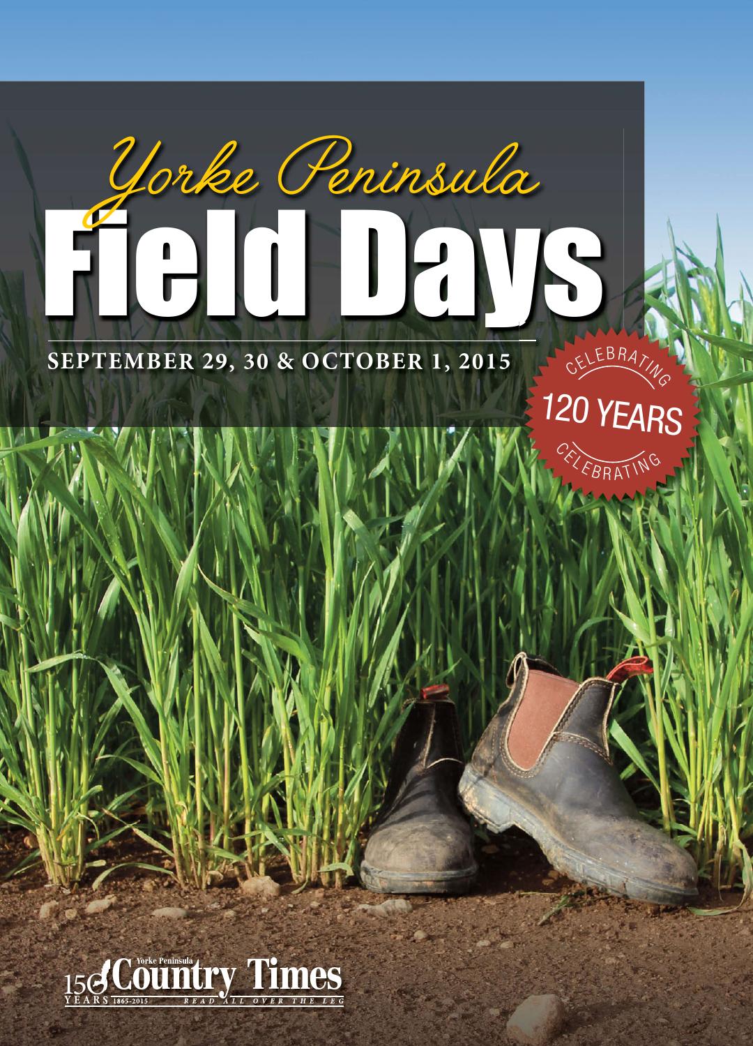 Field Days Booklet By Yorke Peninsula Country Times Issuu Field Days Booklet By Yorke Peninsula Country Times Issuu