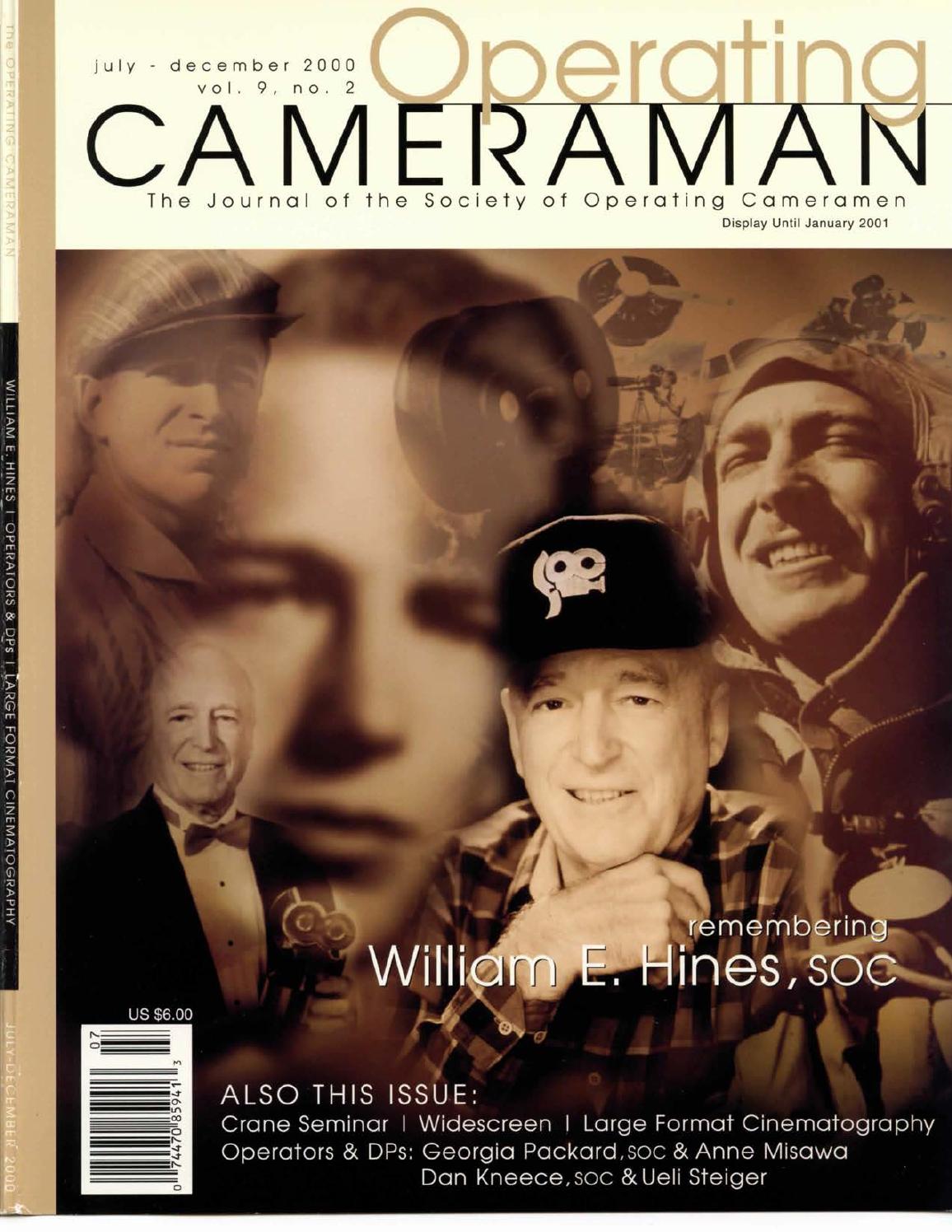Camera operator fall/winter 1996/97 by society of camera operators ...