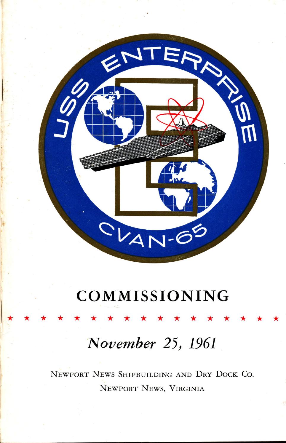USS Enterprise Commissioning by Newport News Shipbuilding issuu