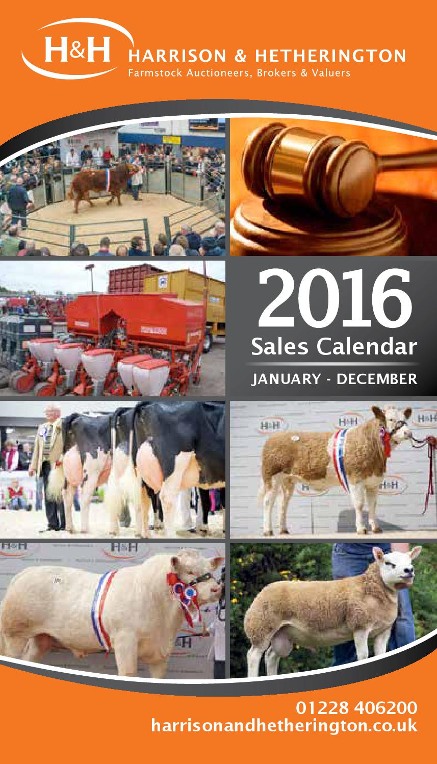 2016 H&H Sales Calendar by Harrison & Hetherington issuu