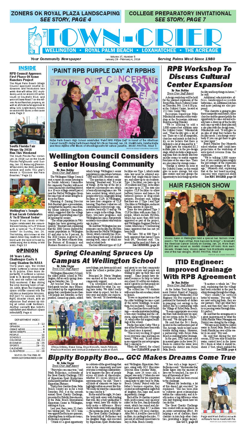 Town Crier Newspaper January 29 2016 By Wellington The Magazine Town Crier Newspaper January 29 2016 By Wellington The Magazine