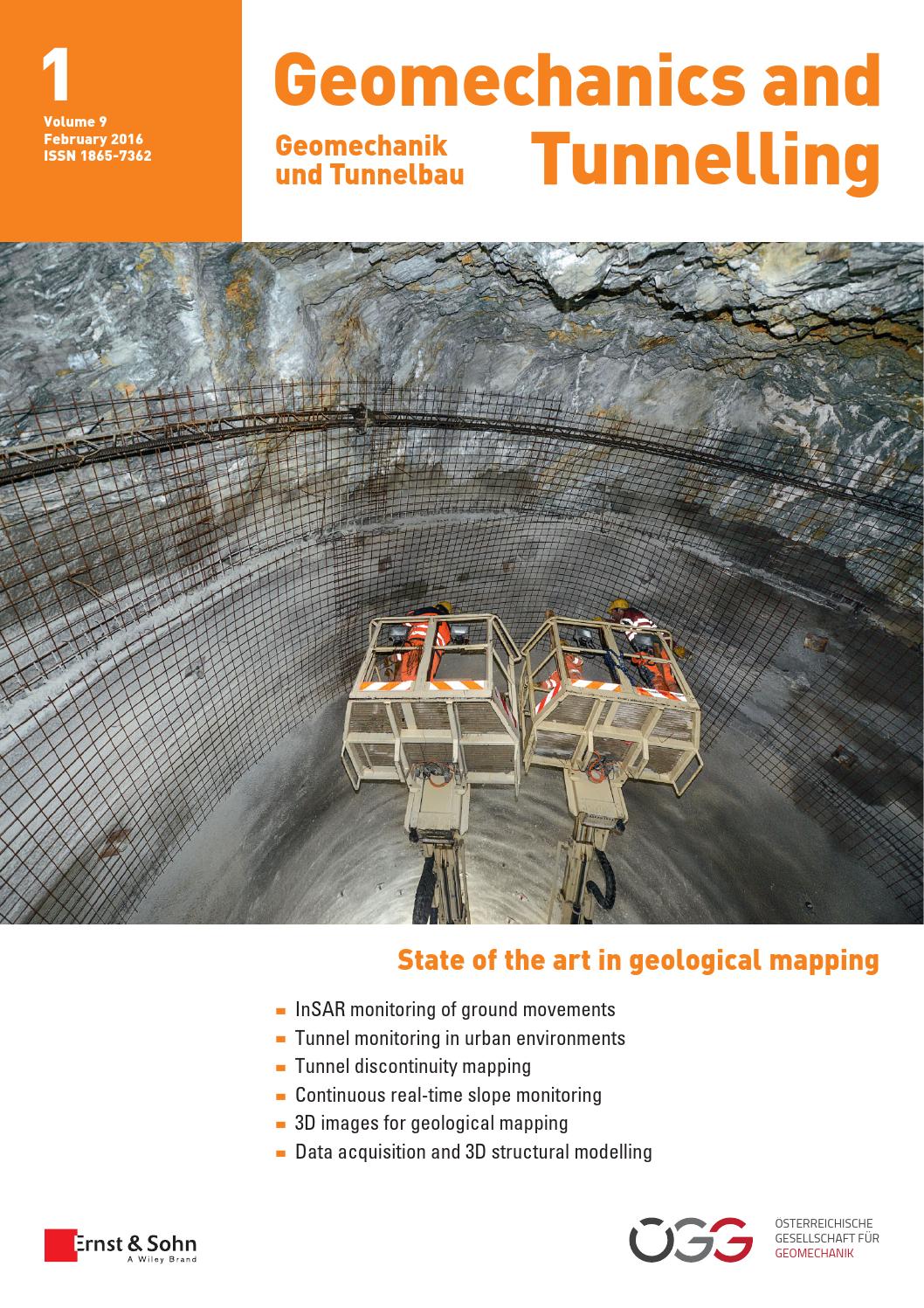 Geomechanics And Tunnelling 01 2016 Free Sample Copy By