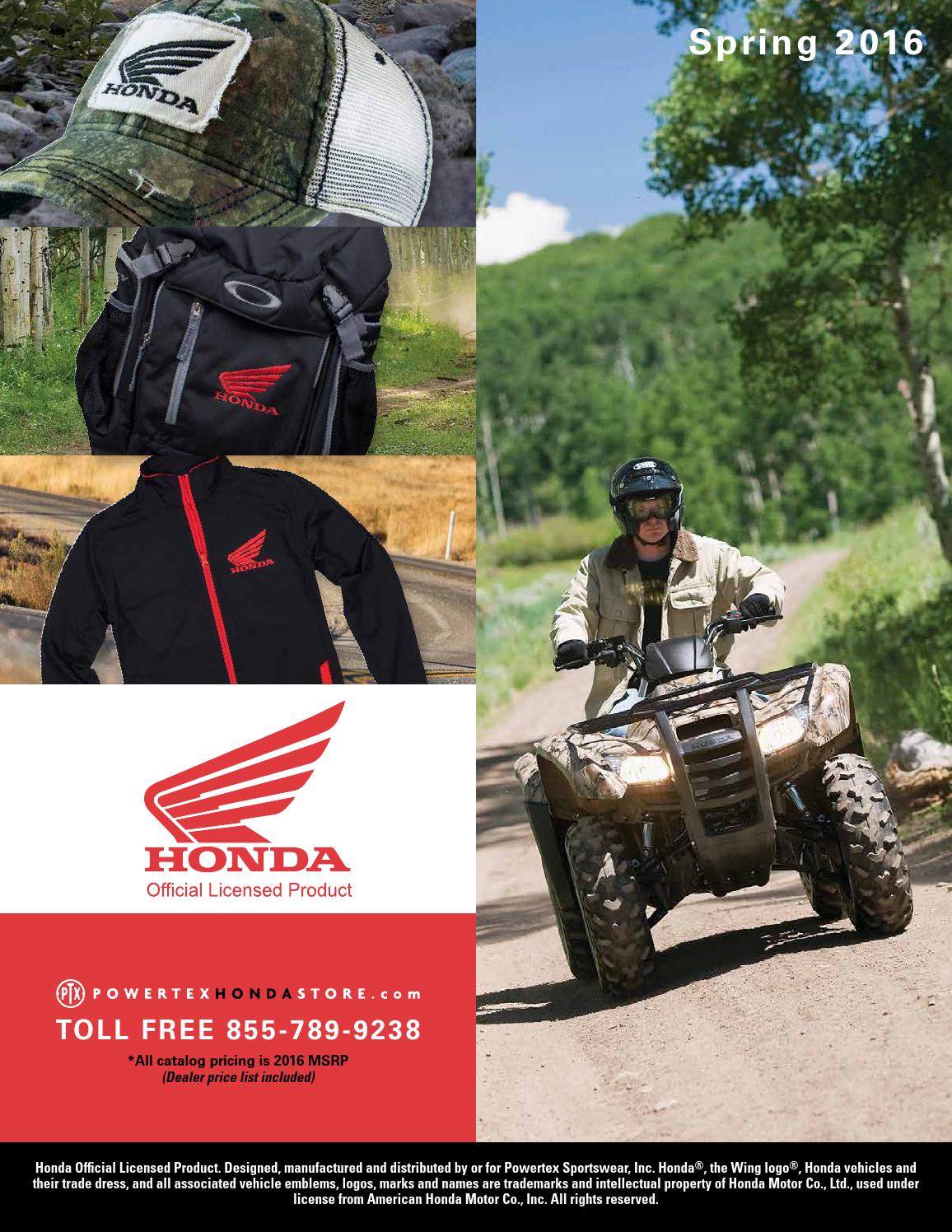 Honda Powersports 2016 Spring Apparel and Accessory Catalog by Powertex