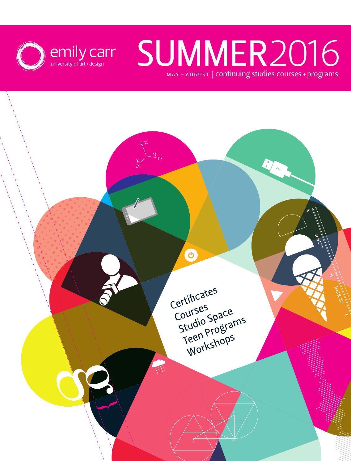 Continuing Studies at Emily Carr University Summer 2016