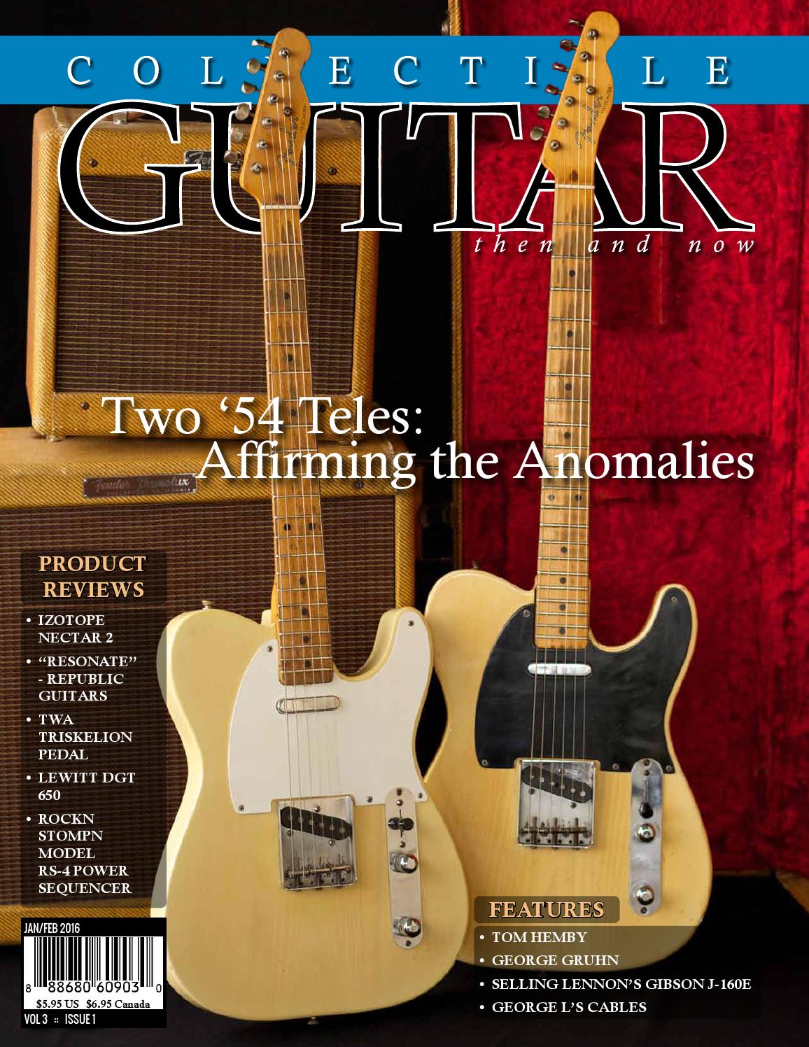 Collectible Guitar Magazine Then and Now Jan/Feb 2016 by