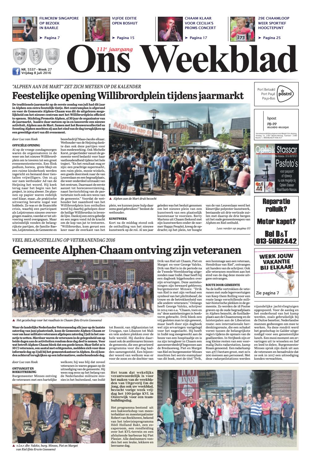 Ons weekblad 08 07 2016 by uitgeverij em de jong issuu