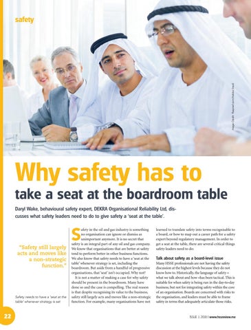 Why safety has to take a seat at the boardroom table