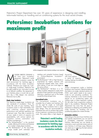 Petersime: Incubation solutions for maximum profit
