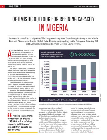 OPTIMISTIC OUTLOOK FOR REFINING CAPACITY IN NIGERIA