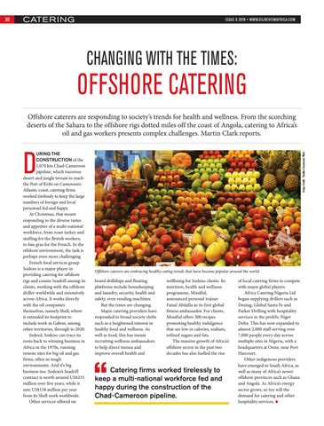 CHANGING WITH THE TIMES: OFFSHORE CATERING