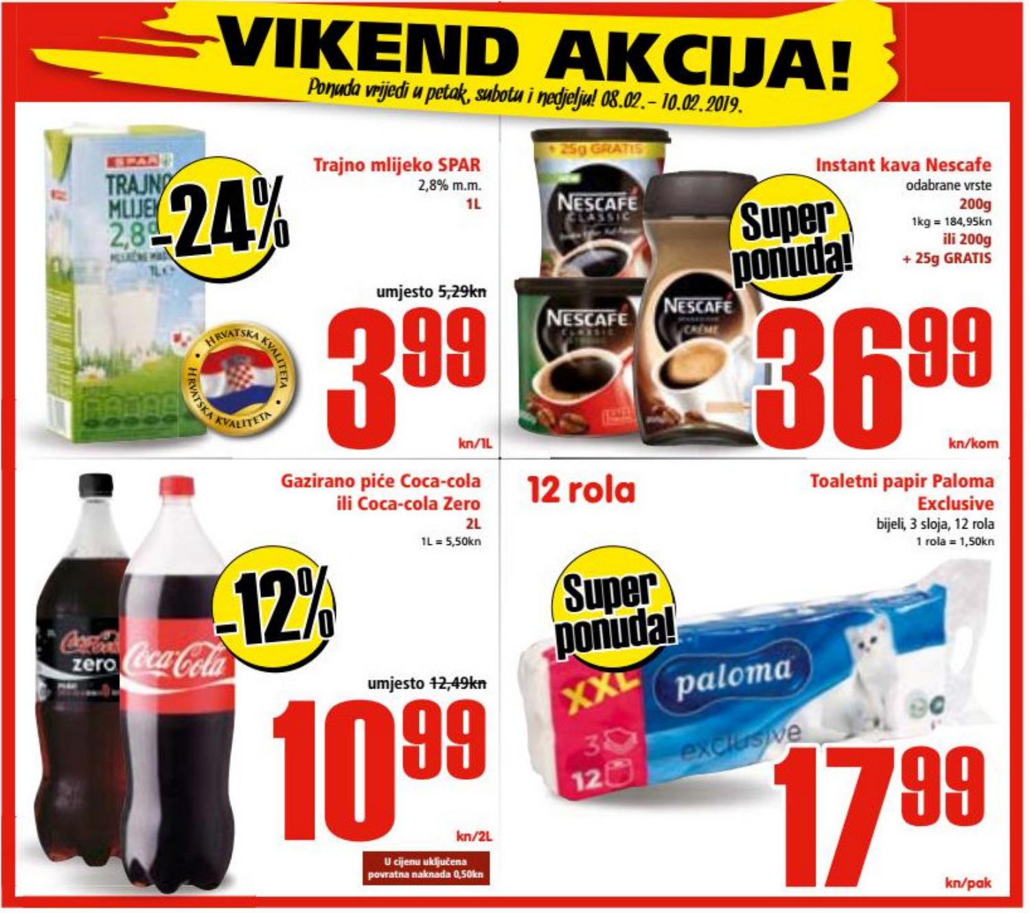 Ne propustite nova vikend sniženja od 07.- 09.02.2019. u Spar i Interspar supermarketima. Ne propustite nova vikend sniženja od 07.- 09.02.2019. u Spar i Interspar supermarketima.