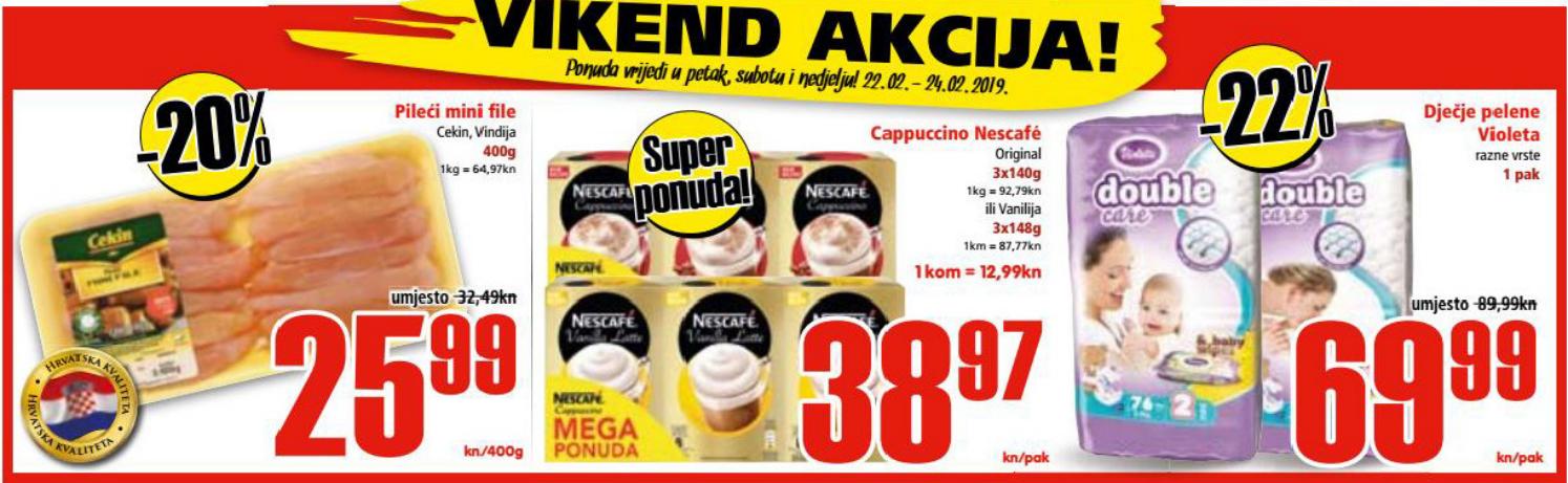 Ne propustite nova vikend sniženja od 22.- 24.02.2019. u Spar i Interspar supermarketima. Ne propustite nova vikend sniženja od 22.- 24.02.2019. u Spar i Interspar supermarketima.