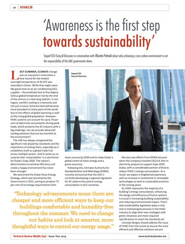 ‘Awareness is the first step towards sustainability’