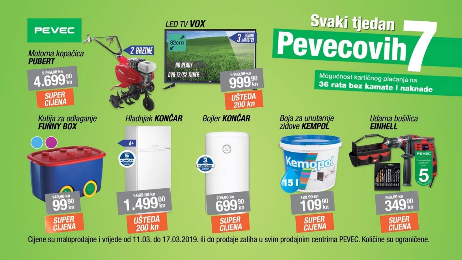 Nova Pevec tjedna sniženja od 11.- 17.03.2019. u svim Pevec baucentrima! Nova Pevec tjedna sniženja od 11.- 17.03.2019. u svim Pevec baucentrima!
