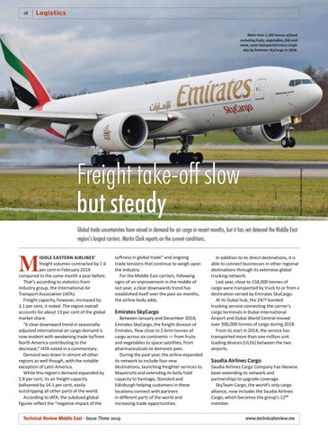 Freight take-off slow but steady