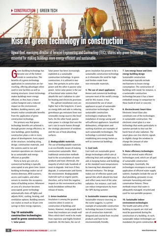 Rise of green technology in construction