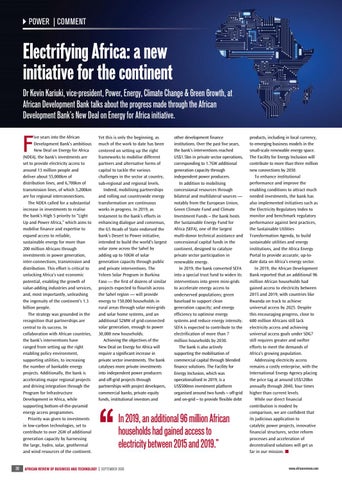 Electrifying Africa: a new initiative for the continent